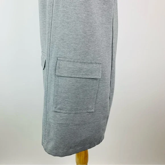 Banana Republic Gray Ponte Front Pocket Dress Medium - Picture 9 of 13